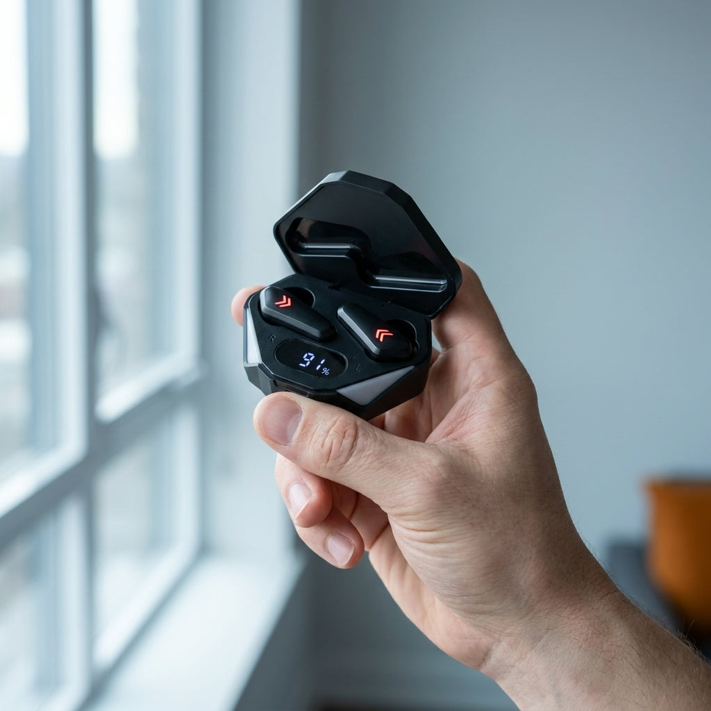 X15 bežične bluetooth slušalice sa RGB osvetljenjem na kutiji