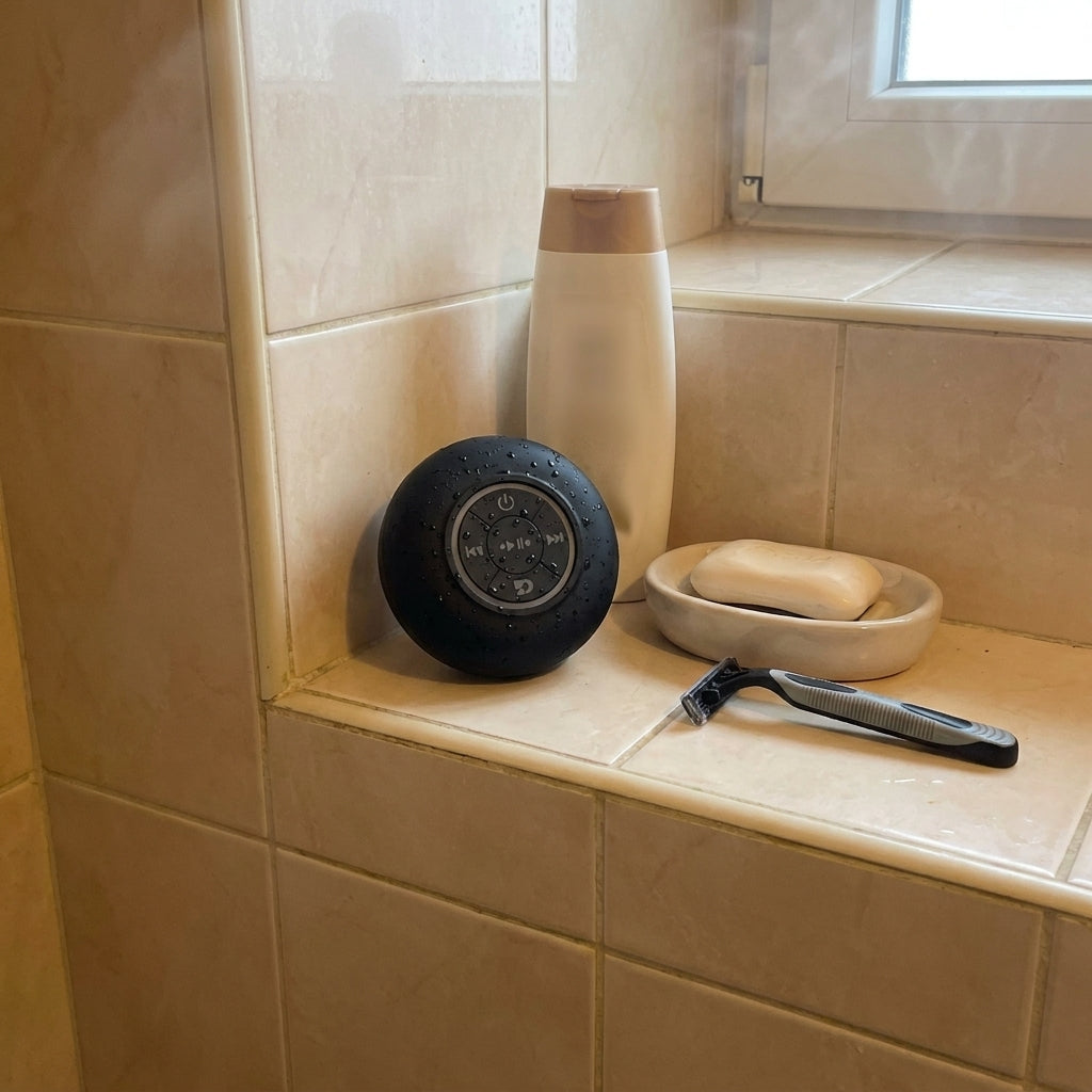 Vodootporni bluetooth zvučnik — velika dugmad za mokre ruke